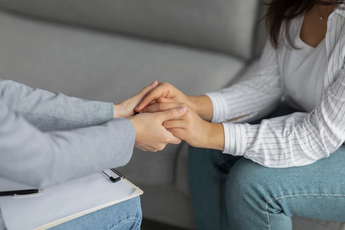 Person Talking To A Therapist